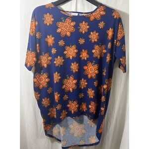 LuLaRoe Irma High-Low Tunic Top Gorgeous Multicolor Floral Paisley Spring C